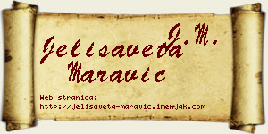 Jelisaveta Maravić vizit kartica